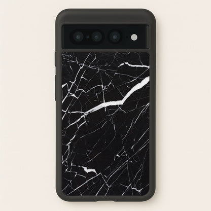 Black & White Marble Pattern  - marble Phone Case for Google Pixel 7 Pro