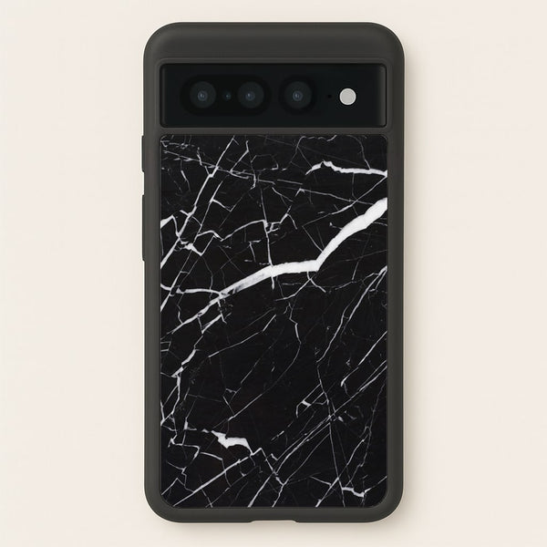 Black & White Marble Pattern  - marble Phone Case for Google Pixel 7 Pro