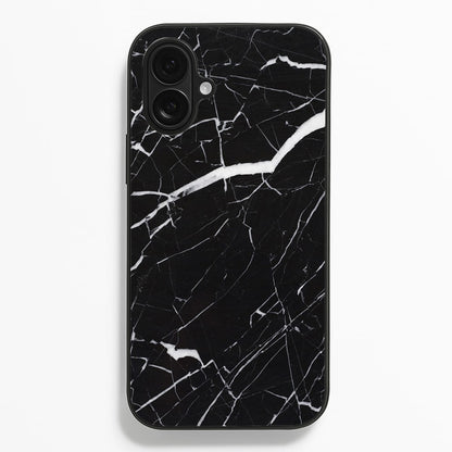 Black & White Marble Pattern  - marble Phone Case for iPhone 16 Plus