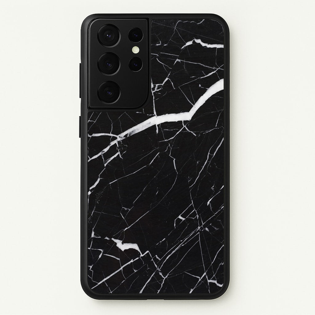 Black & White Marble Pattern  - marble Phone Case for Galaxy S21 Ultra