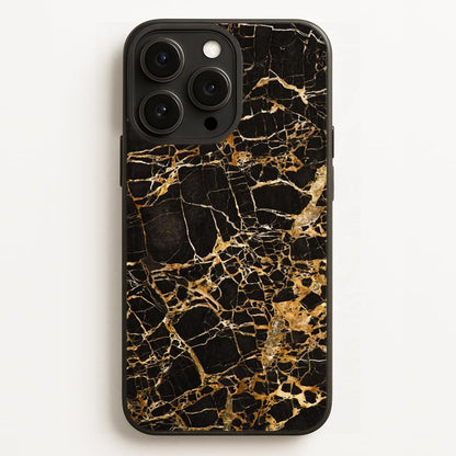 Black & Gold Marble Pattern  - marble Phone Case for iPhone 16 Pro Max
