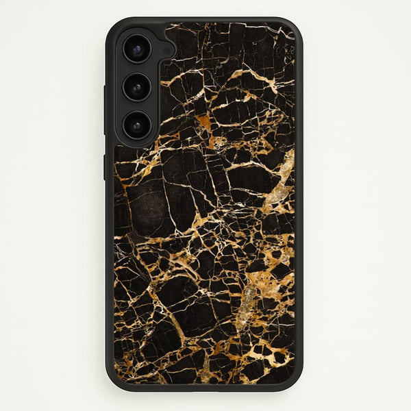 Black & Gold Marble Pattern  - marble Phone Case for Galaxy S23