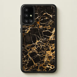 Black & Gold Marble Pattern  - marble Phone Case for Galaxy A71