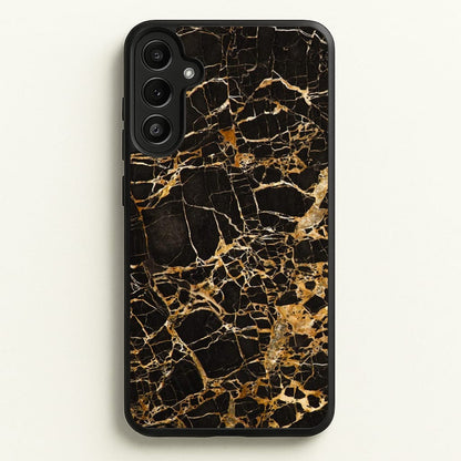 Black & Gold Marble Pattern  - marble Phone Case for Galaxy A34