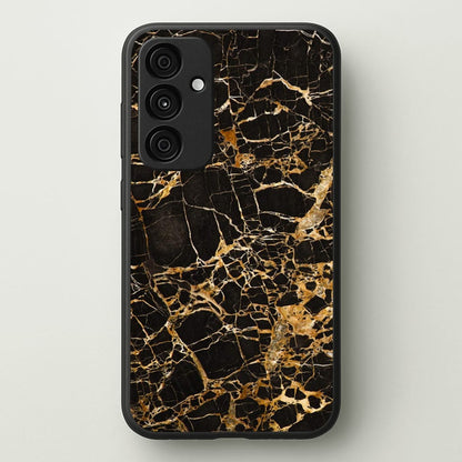 Black & Gold Marble Pattern  - marble Phone Case for Galaxy A35