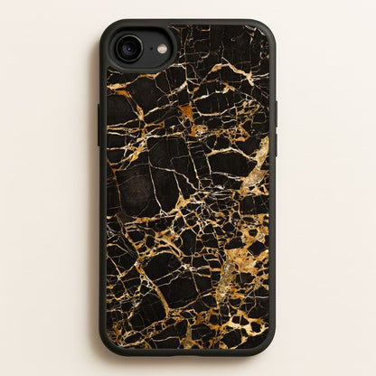 Black & Gold Marble Pattern  - marble Phone Case for iPhone 6 / 7 / 8 / SE