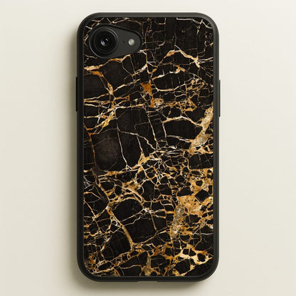 Black & Gold Marble Pattern  - marble Phone Case for iPhone 16e