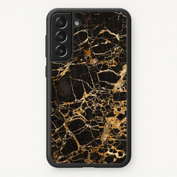 Black & Gold Marble Pattern  - marble Phone Case for Galaxy S22 Plus