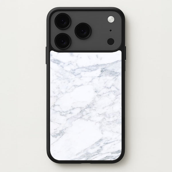 White Marble Pattern Phone Case for iPhone 17 Pro