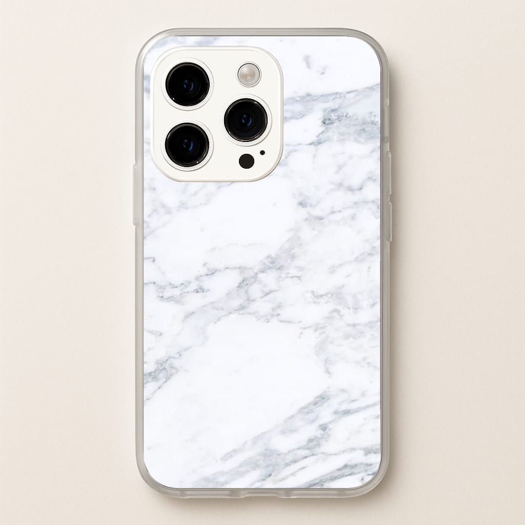 White Marble Pattern  - marble Phone Case for iPhone 15 Pro Max