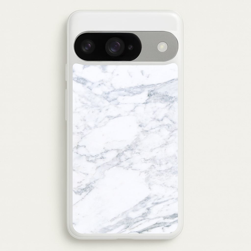 White Marble Pattern Phone Case for Google Pixel 10 / 10 Pro