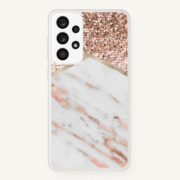 Rose Gold Marble & Glitter  - marble Phone Case for Galaxy A33