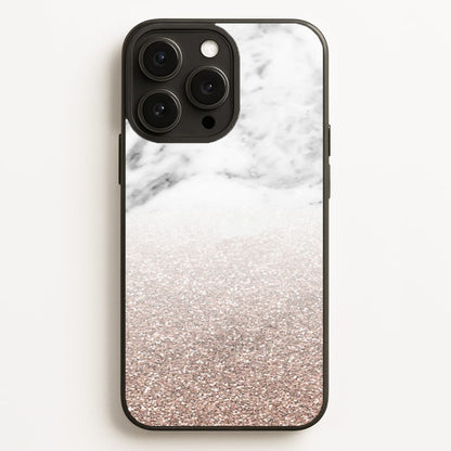 Rose Gold Glitter & Marble  - marble Phone Case for iPhone 16 Pro Max
