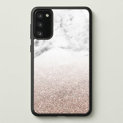 Rose Gold Glitter & Marble  - marble Phone Case for Galaxy A41