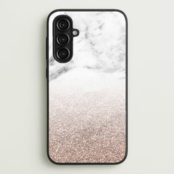 Rose Gold Glitter & Marble  - marble Phone Case for Galaxy A16