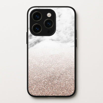 Rose Gold Glitter & Marble  - marble Phone Case for iPhone 14 Pro Max