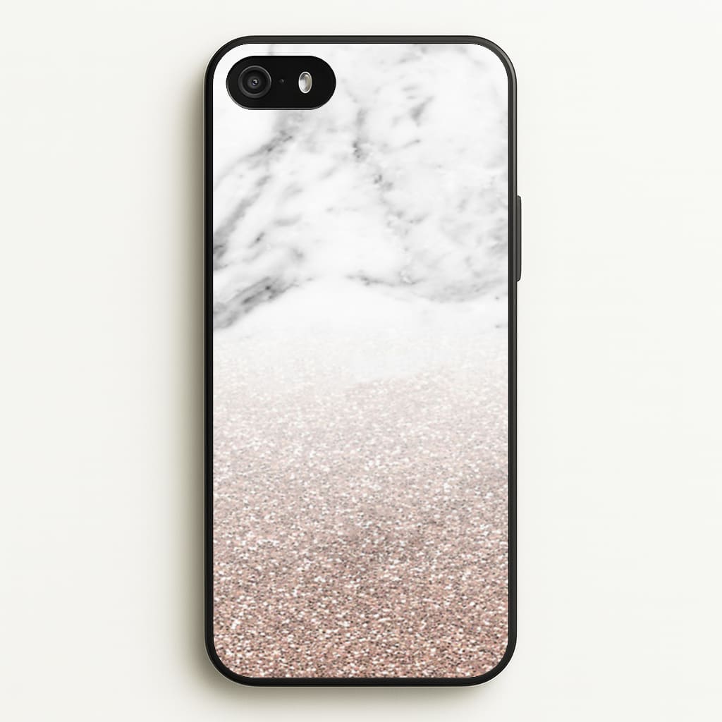 Rose Gold Glitter & Marble  - marble Phone Case for iPhone 5 / 5s / SE 2016