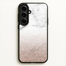 Rose Gold Glitter & Marble  - marble Phone Case for Galaxy A56