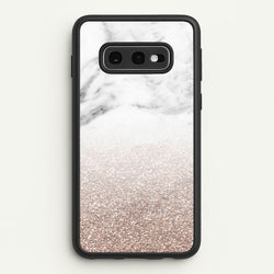 Rose Gold Glitter & Marble  - marble Phone Case for Galaxy S10e