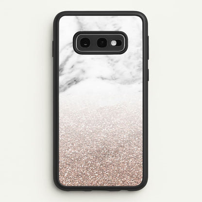 Rose Gold Glitter & Marble  - marble Phone Case for Galaxy S10e