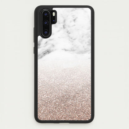 Rose Gold Glitter & Marble  - marble Phone Case for Huawei P30 Pro