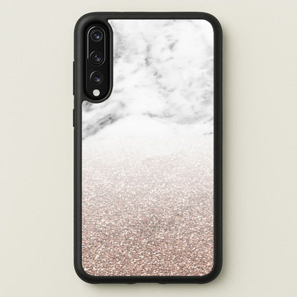 Rose Gold Glitter & Marble  - marble Phone Case for Huawei P20 Pro