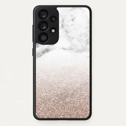 Rose Gold Glitter & Marble  - marble Phone Case for Galaxy A53