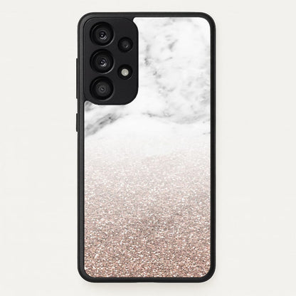 Rose Gold Glitter & Marble  - marble Phone Case for Galaxy A53