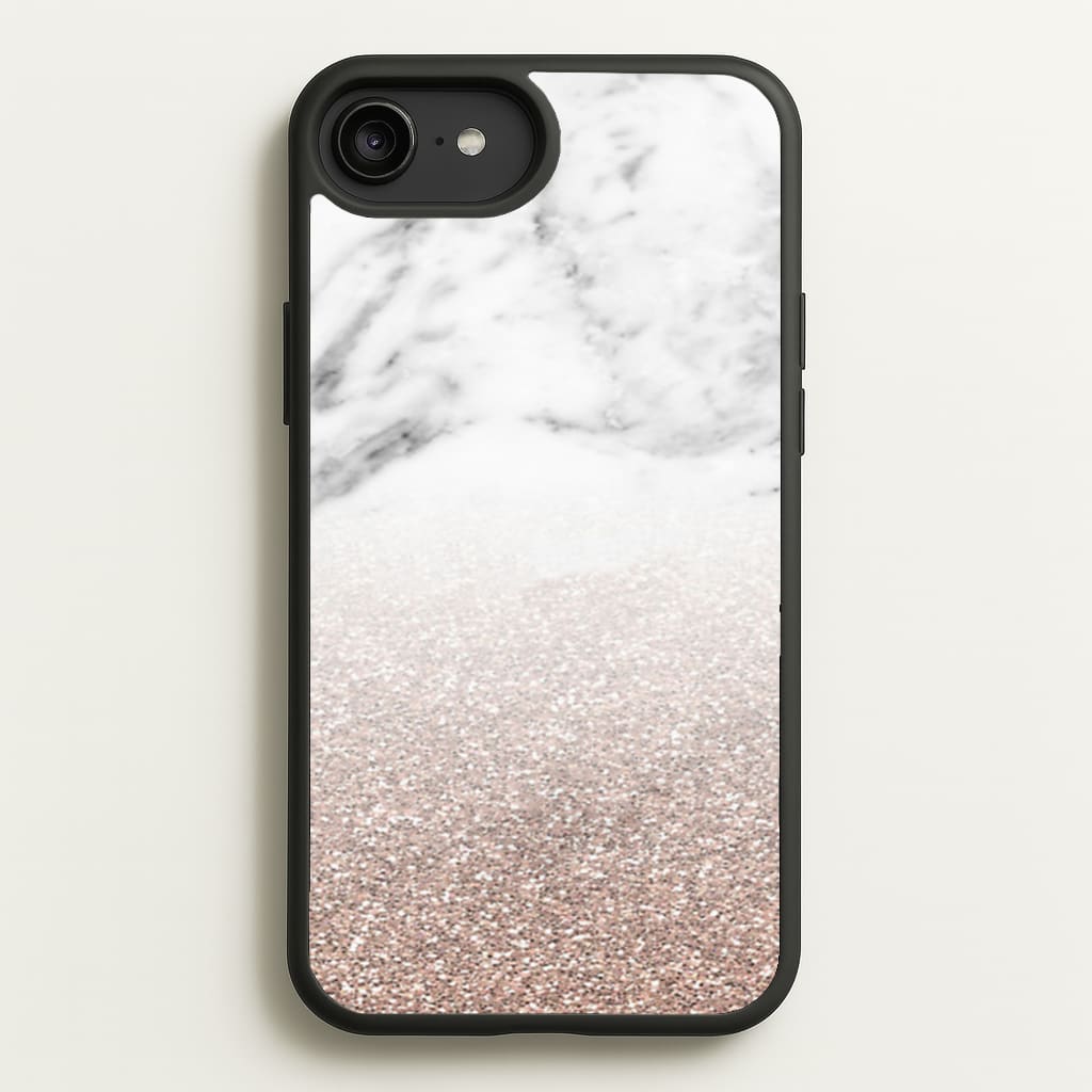 Rose Gold Glitter & Marble  - marble Phone Case for iPhone 6 Plus / 7 Plus / 8 Plus