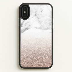 Rose Gold Glitter & Marble  - marble Phone Case for iPhone XS Max