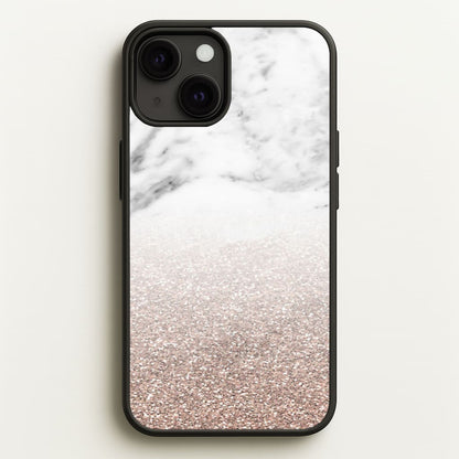Rose Gold Glitter & Marble  - marble Phone Case for iPhone 13