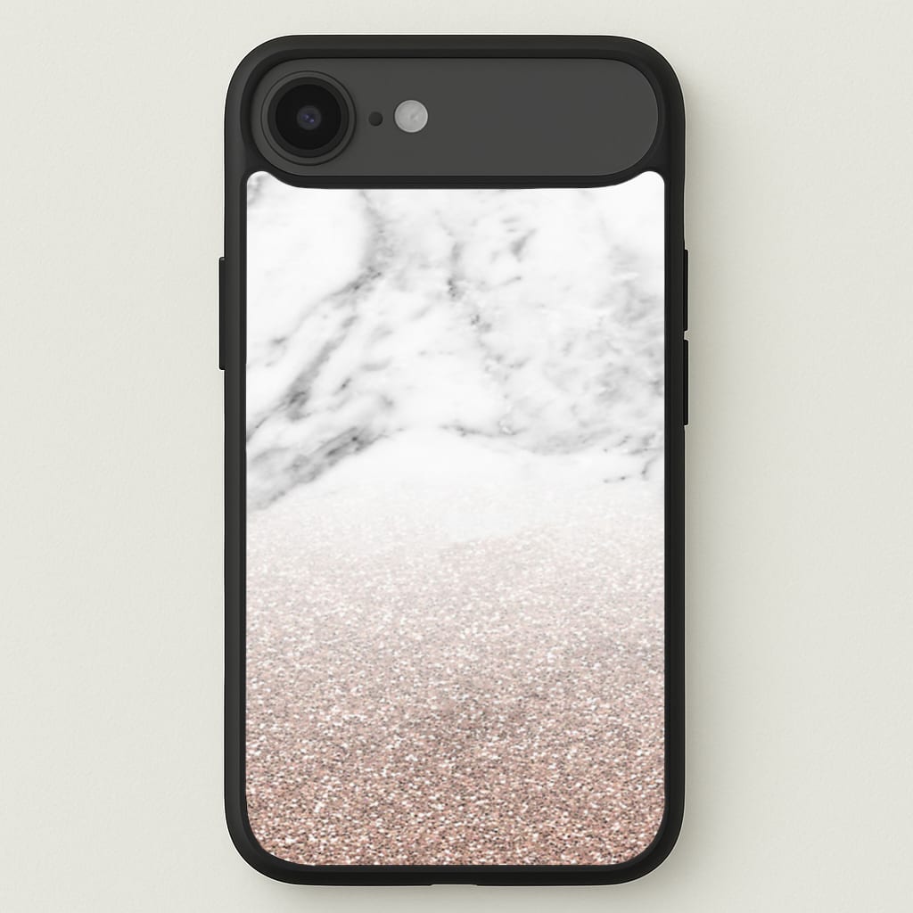 Rose Gold Glitter & Marble Phone Case for iPhone 17 Air