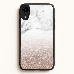 Rose Gold Glitter & Marble  - marble Phone Case for iPhone XR