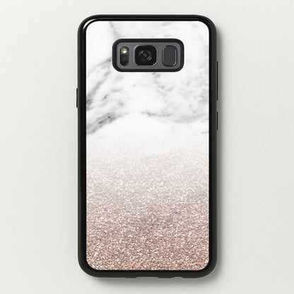 Rose Gold Glitter & Marble  - marble Phone Case for Galaxy S8