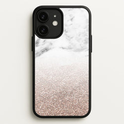 Rose Gold Glitter & Marble  - marble Phone Case for iPhone 11