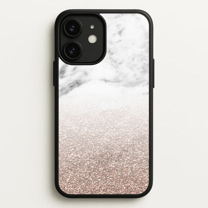 Rose Gold Glitter & Marble  - marble Phone Case for iPhone 11