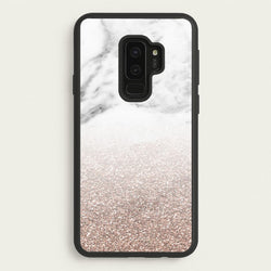 Rose Gold Glitter & Marble  - marble Phone Case for Galaxy S9 Plus