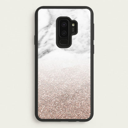 Rose Gold Glitter & Marble  - marble Phone Case for Galaxy S9 Plus