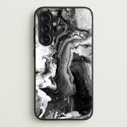 Black and White Leaking Marble  - marble Phone Case for Galaxy A16