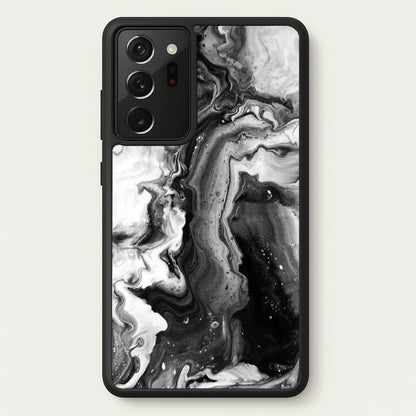 Black and White Leaking Marble  - marble Phone Case for Galaxy Note 20 Ultra