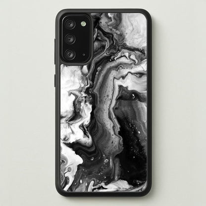 Black and White Leaking Marble  - marble Phone Case for Galaxy Note 20