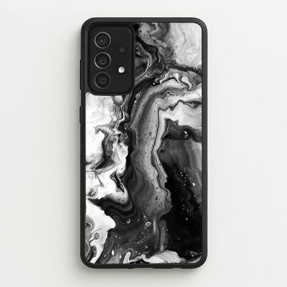 Black and White Leaking Marble  - marble Phone Case for Galaxy A52 / A52s