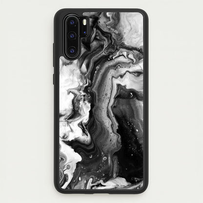 Black and White Leaking Marble  - marble Phone Case for Huawei P30 Pro