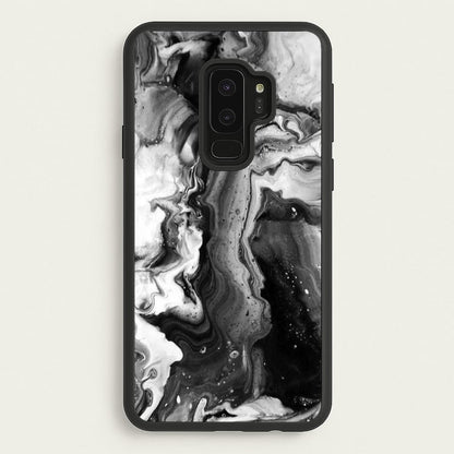 Black and White Leaking Marble  - marble Phone Case for Galaxy S9 Plus
