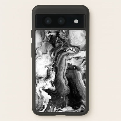 Black and White Leaking Marble  - marble Phone Case for Google Pixel 8a