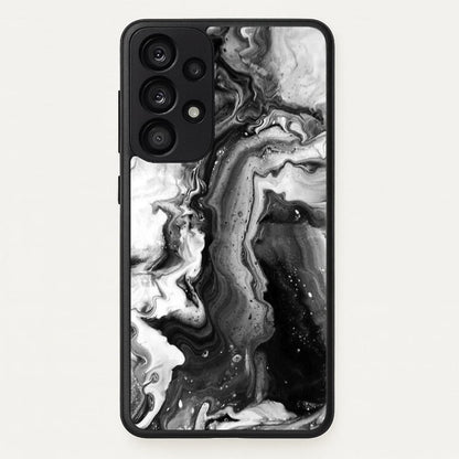 Black and White Leaking Marble  - marble Phone Case for Galaxy A33