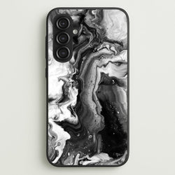 Black and White Leaking Marble  - marble Phone Case for Galaxy S23FE