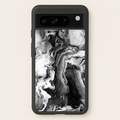 Black and White Leaking Marble  - marble Phone Case for Google Pixel 8 Pro