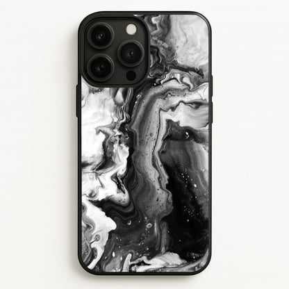 Black and White Leaking Marble  - marble Phone Case for iPhone 13 Pro Max