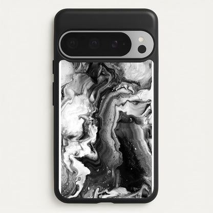 Black and White Leaking Marble  - marble Phone Case for Google Pixel 9 Pro XL